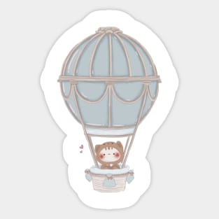 Cute hot air balloon’s Sticker